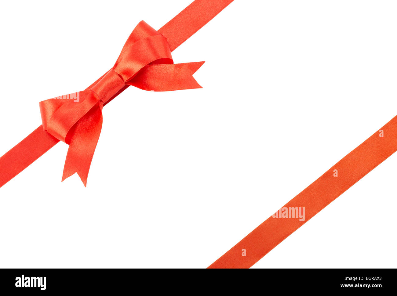 satin ribbon with a bow isolated on white background Stock Photo - Alamy