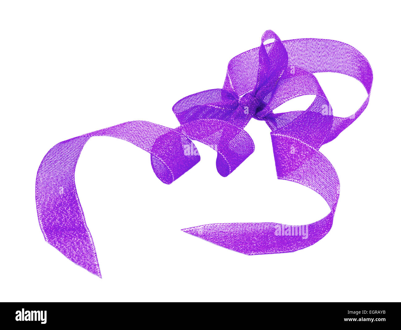 satin ribbon with a bow isolated on white background Stock Photo - Alamy