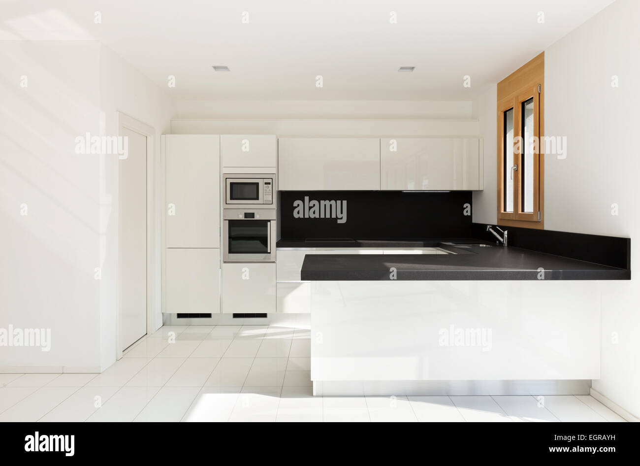 interior home, new kitchen, open space Stock Photo - Alamy