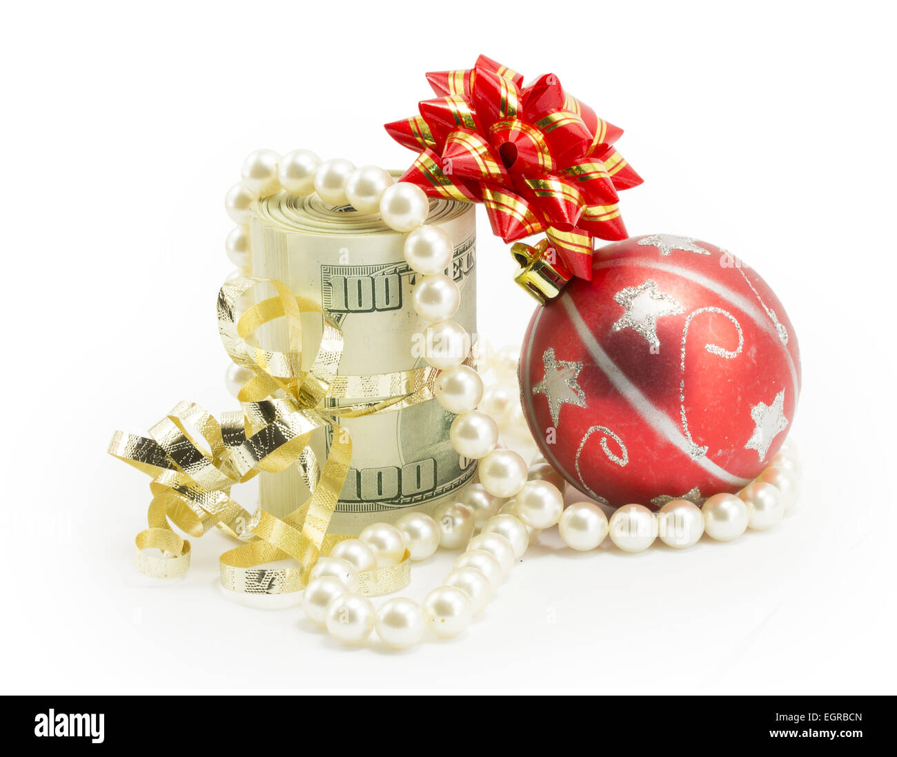 money, dollars isolated on white background Stock Photo