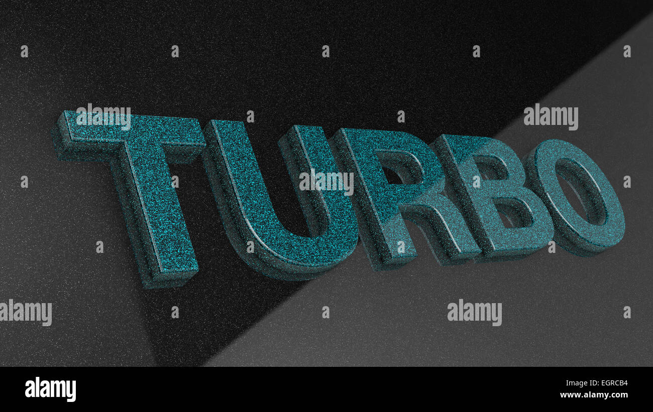 TURBO sign, label, badge, emblem or design element on car paint Stock Photo  - Alamy