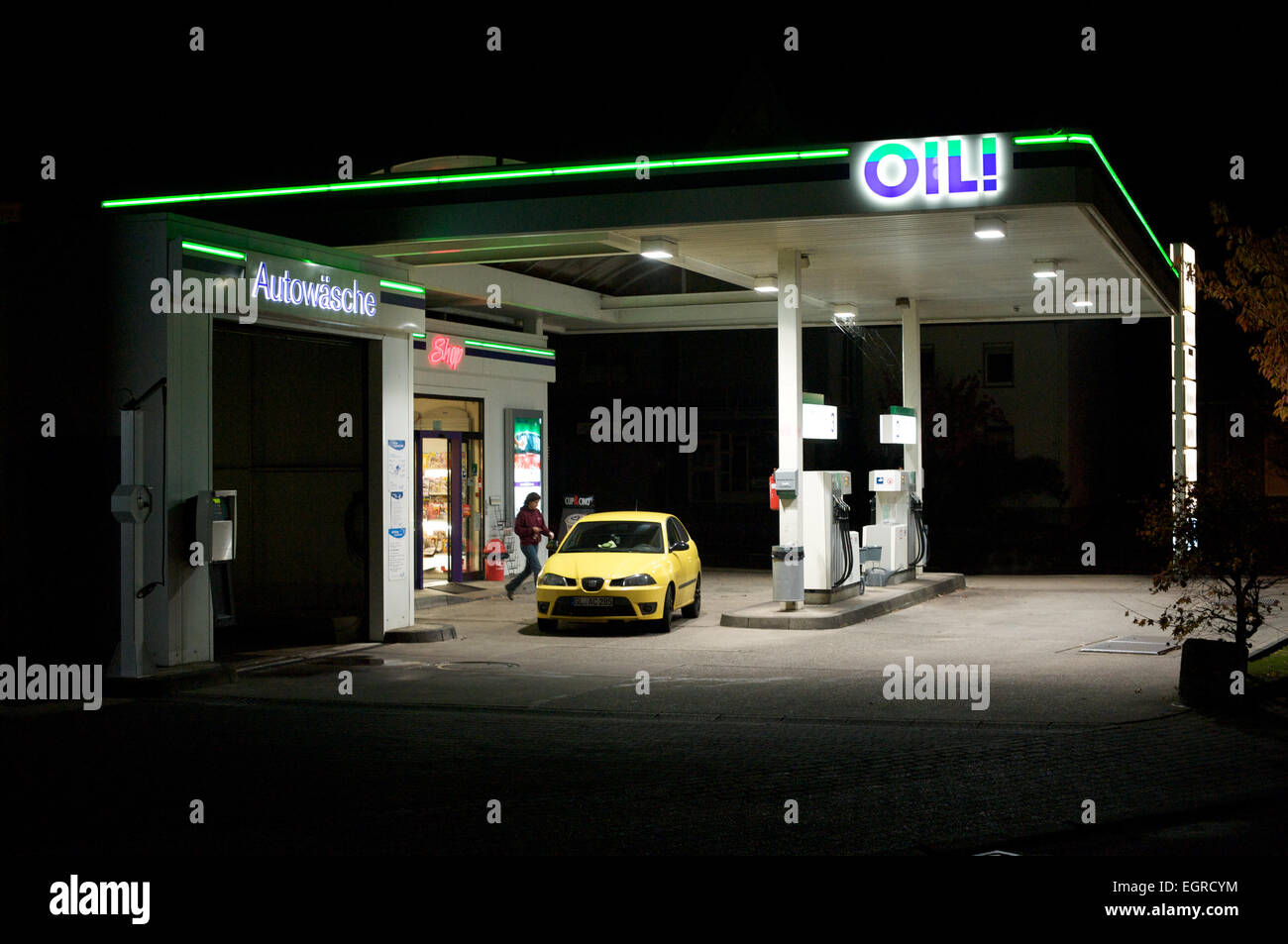 Petrol station Germany Stock Photo - Alamy
