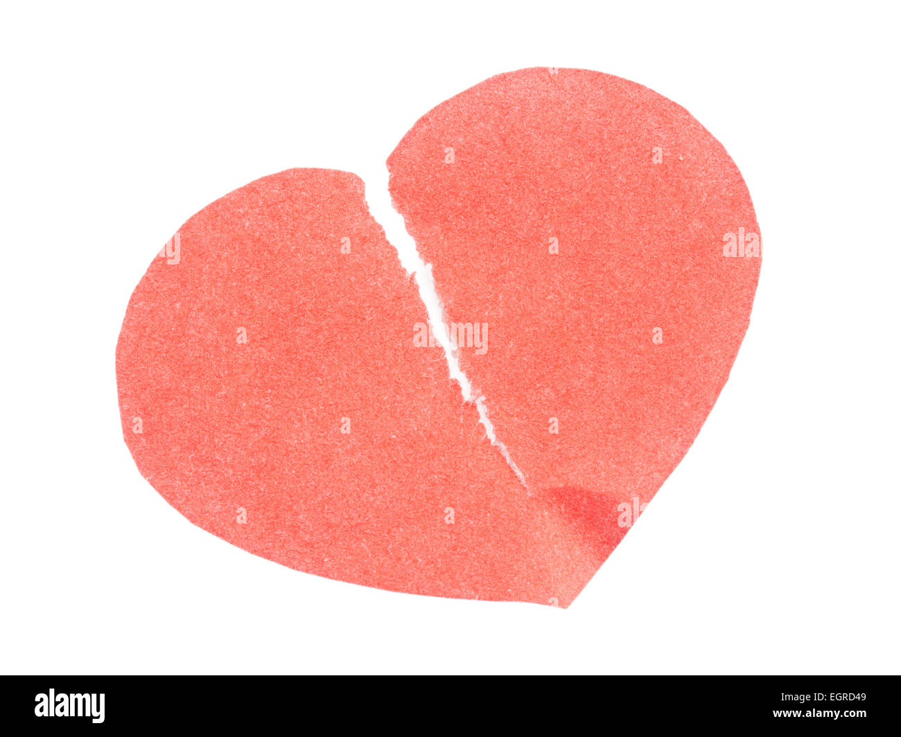 red heart on a white background Stock Photo - Alamy