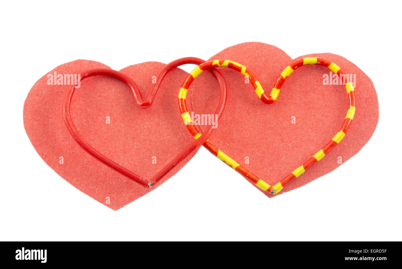 red heart on a white background Stock Photo - Alamy