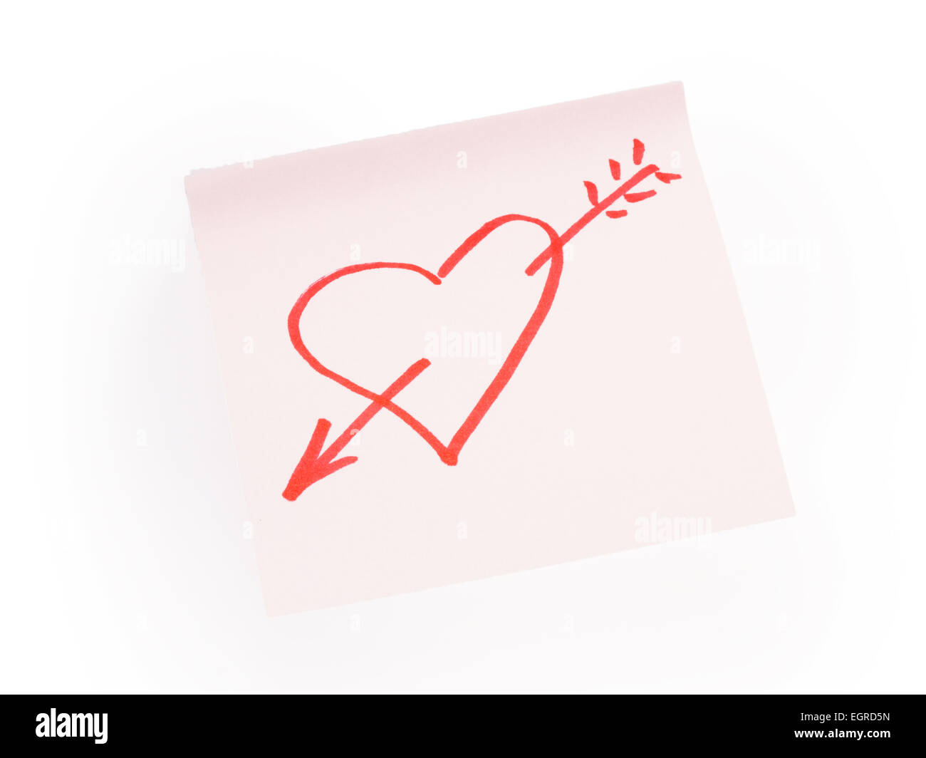 red heart on a white background Stock Photo - Alamy