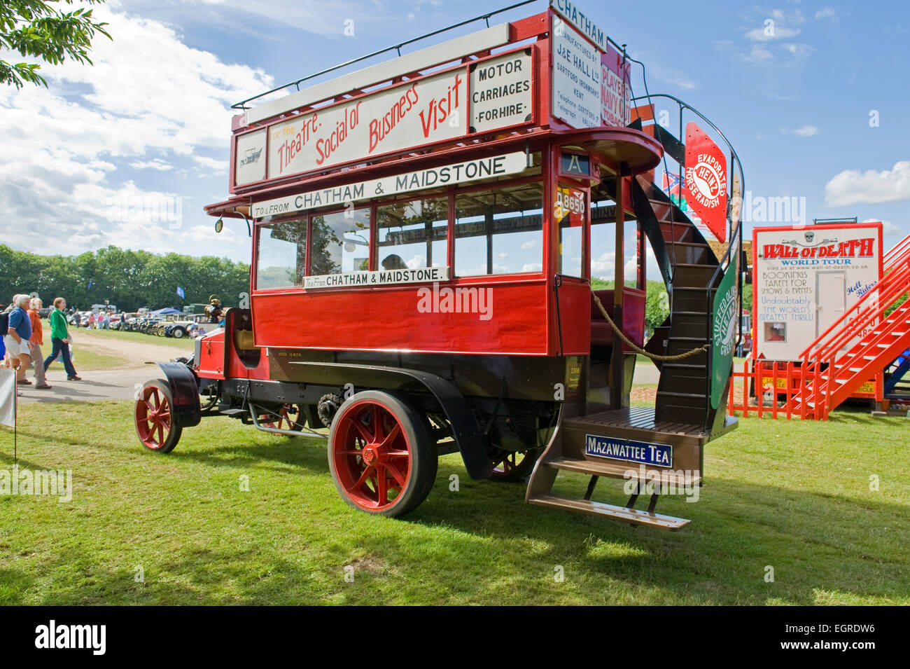 1912 Hallford open top chain driven bus