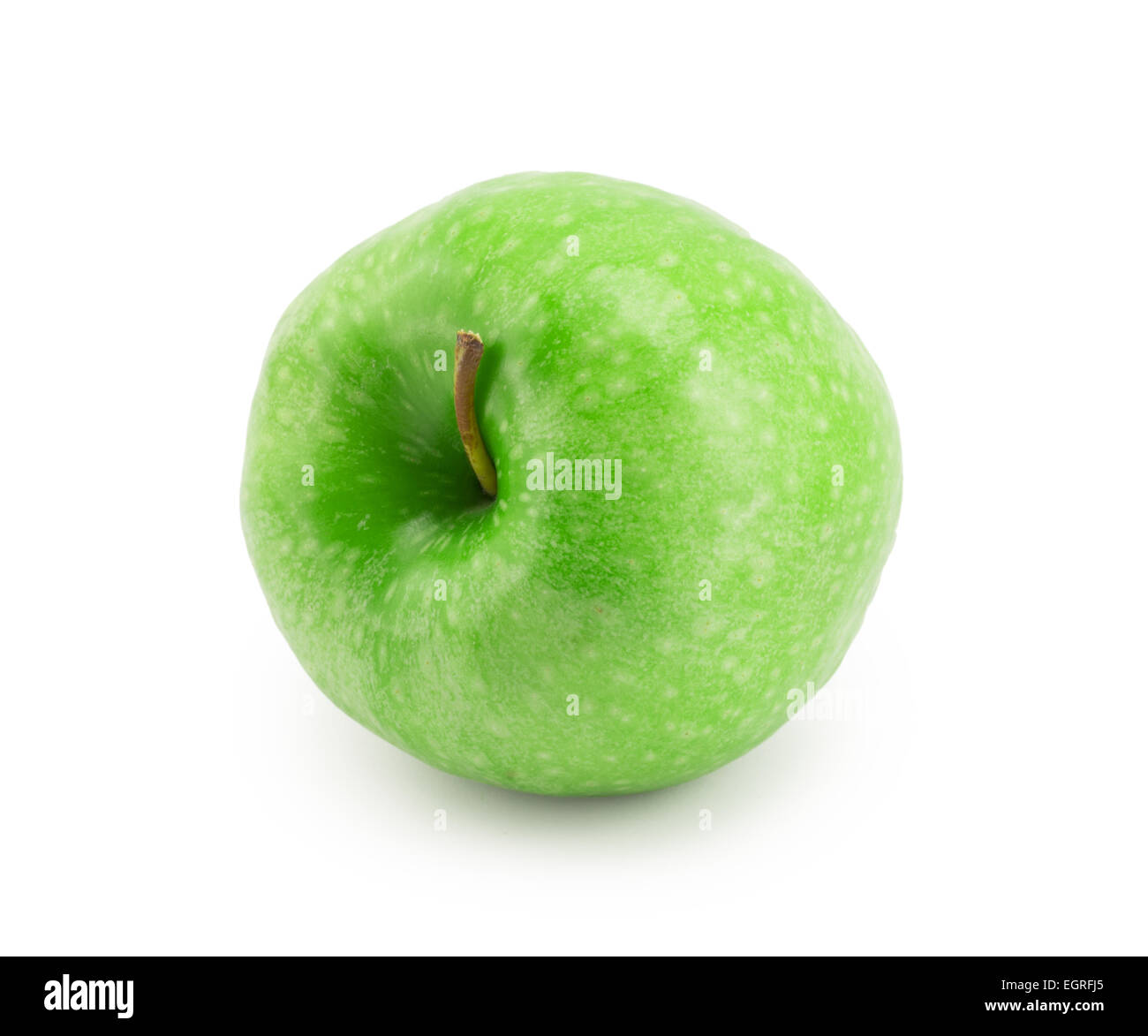 green apple on the white background Stock Photo - Alamy
