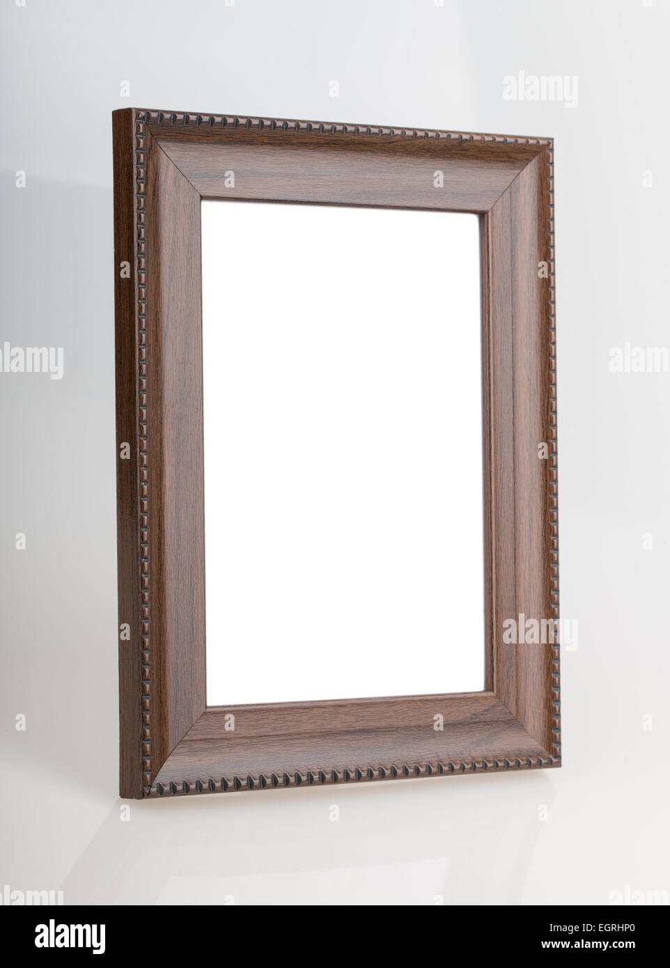 wooden picture frame isolated on white Stock Photo - Alamy
