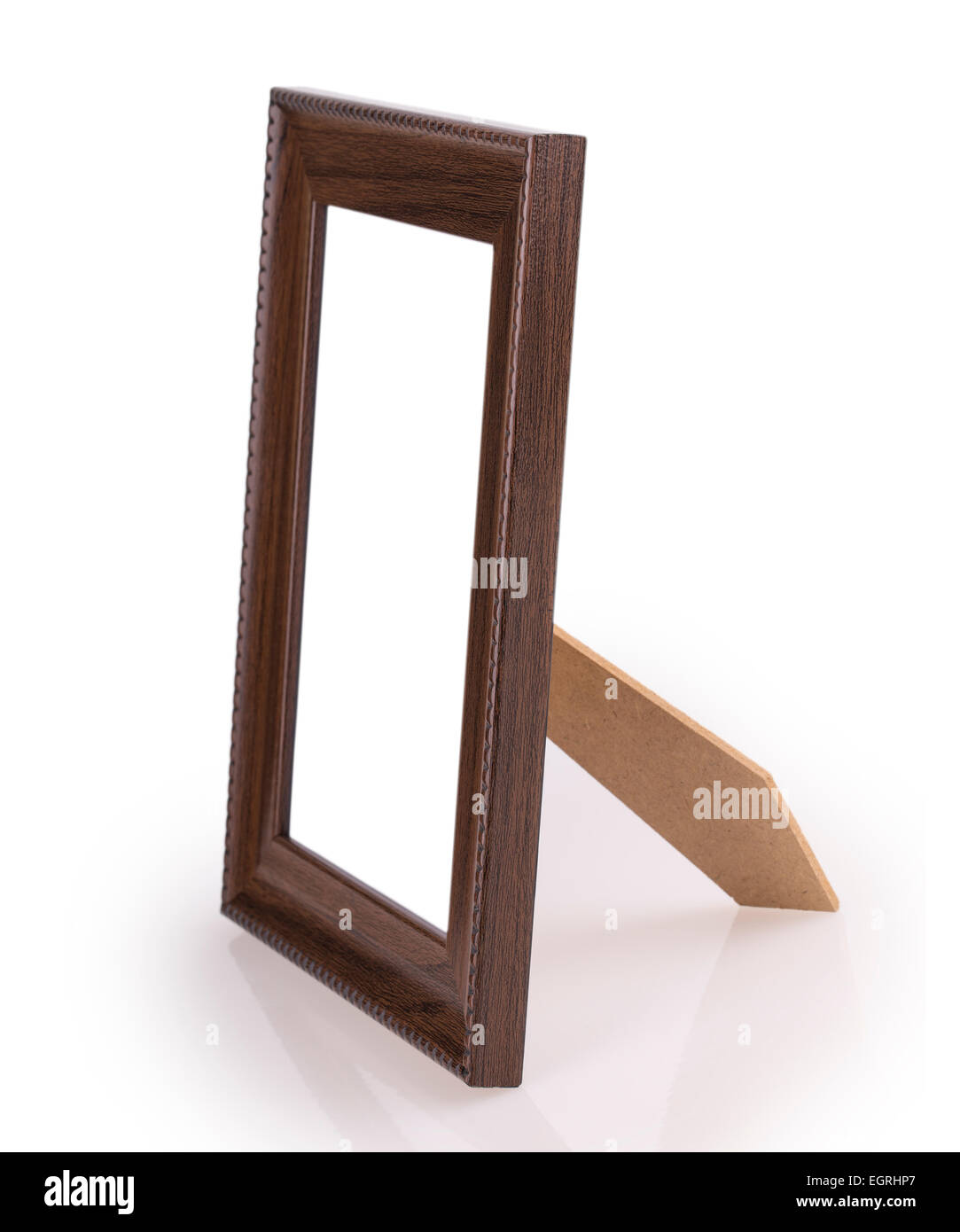 wooden picture frame isolated on white Stock Photo - Alamy