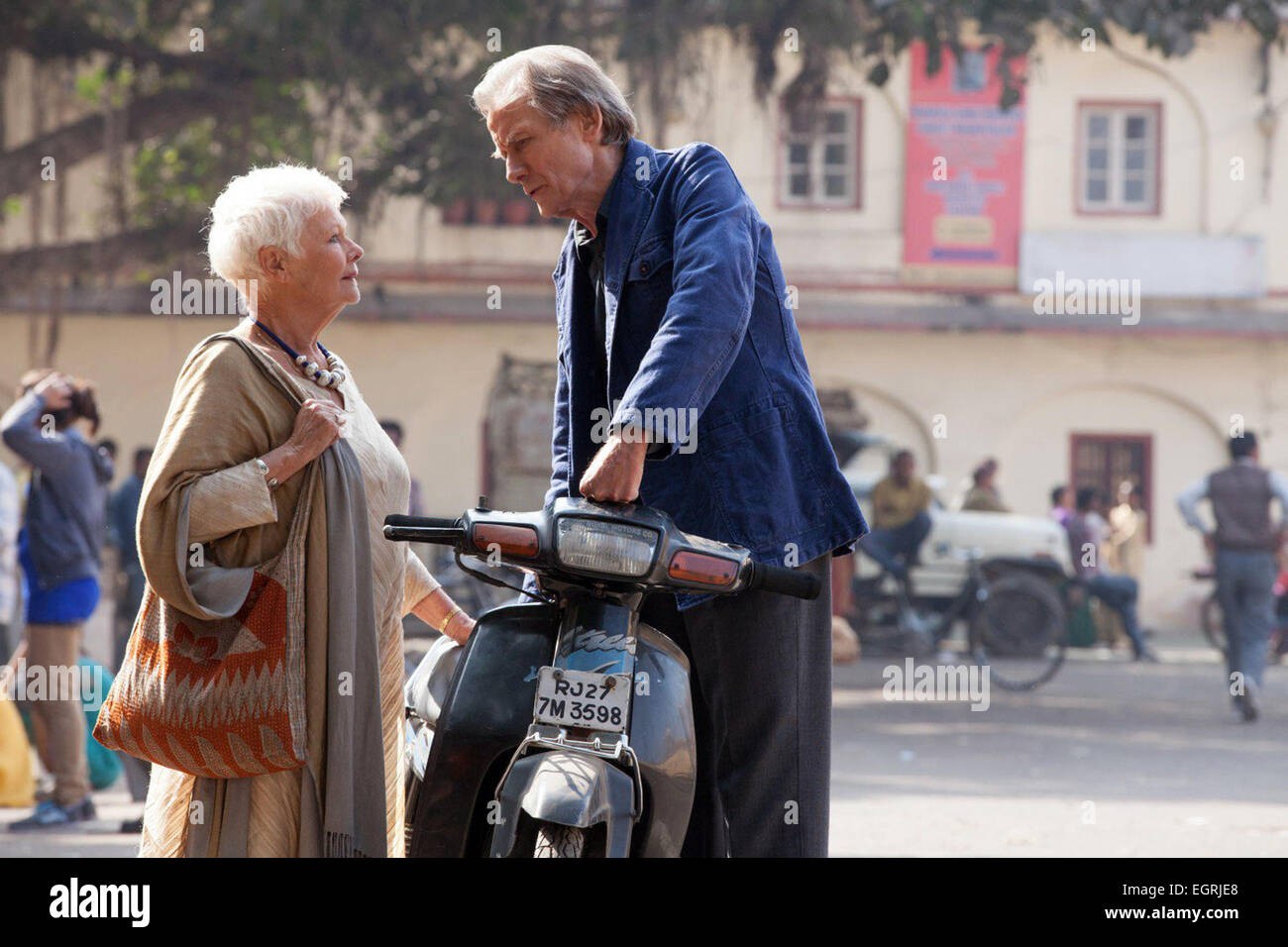 The Second Best Exotic Marigold Hotel is a 2015 British comedy-drama film directed by John Madden and written by Ol Parker. It is the sequel to the 2012 sleeper hit film The Best Exotic Marigold Hotel and features an ensemble cast featuring Judi Dench, Maggie Smith, Bill Nighy, Celia Imrie, Penelope Wilton, Ronald Pickup, Diana Hardcastle, Tamsin Greig, Tena Desae, Dev Patel, Lillete Dubey, David Strathairn and Richard Gere. Stock Photo