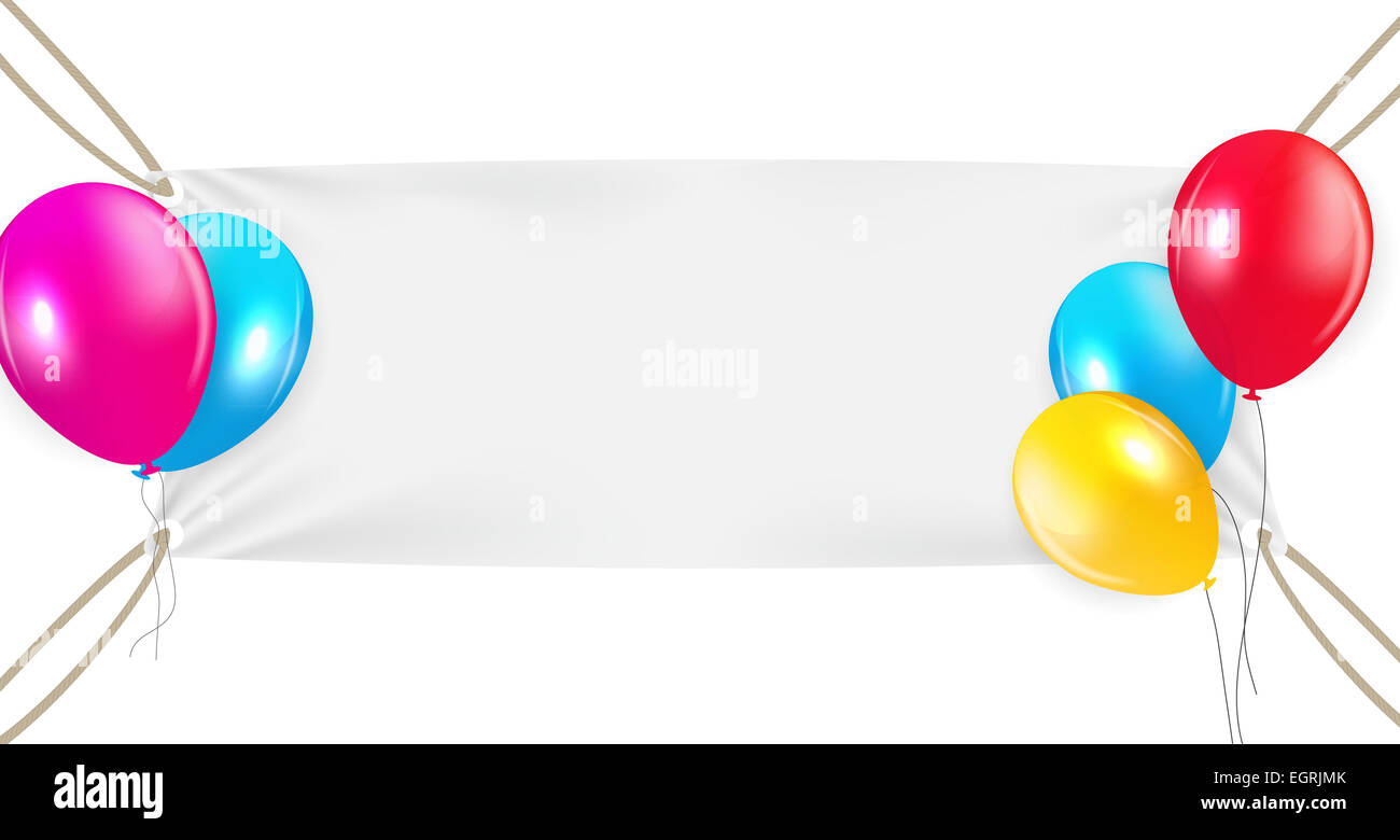 Colored Balloons Background, Vector Illustration Stock Photo - Alamy