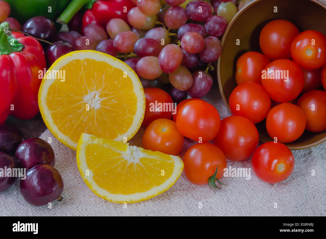 mix fruits and vegetable for health Stock Photo Alamy