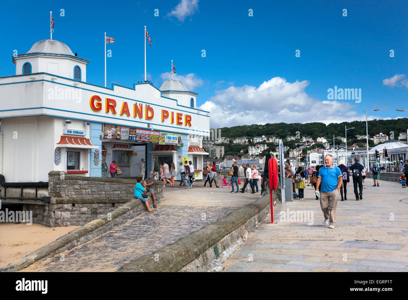Grand Pier in Weston-super-Mare, Somerset, England Stock Photo