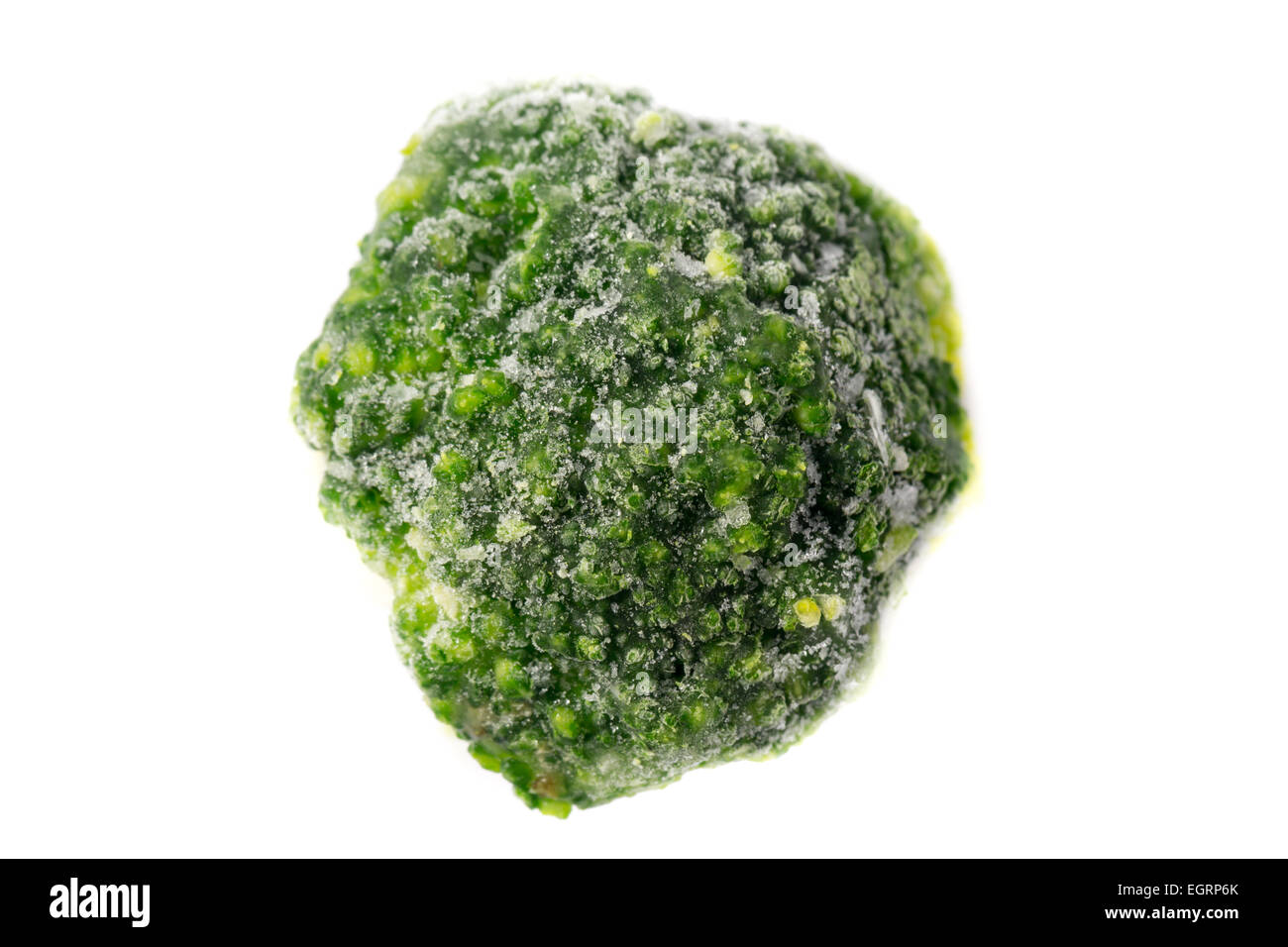 Close up picture of a frozen broccoli Stock Photo