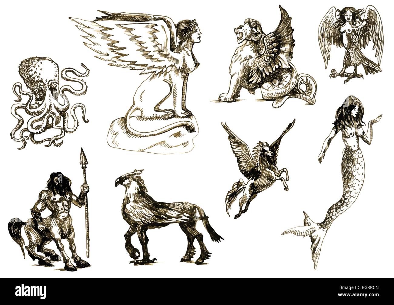 Mythical Monsters Drawings