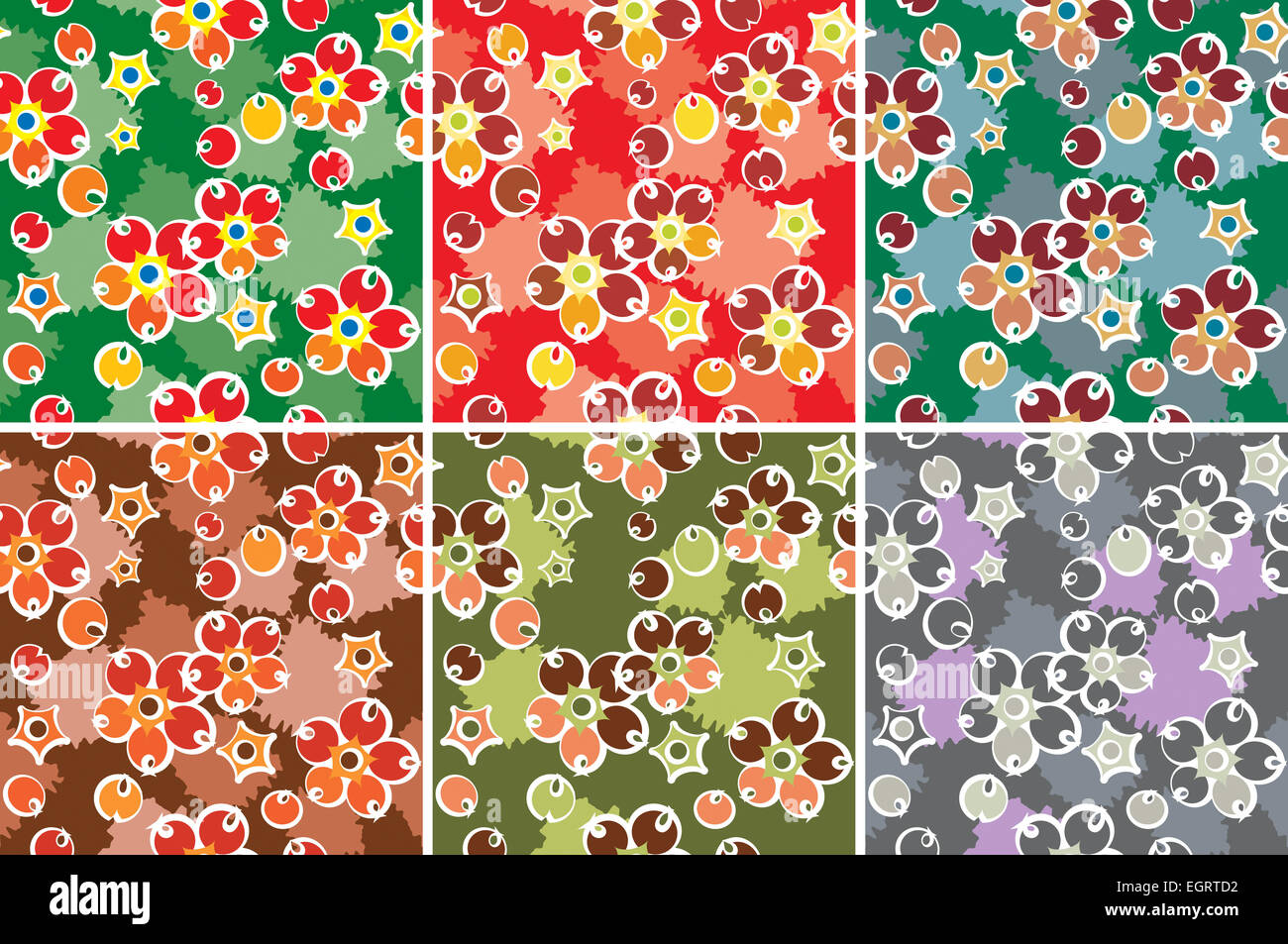 Barberry pattern set. Color bright decorative background vector ...