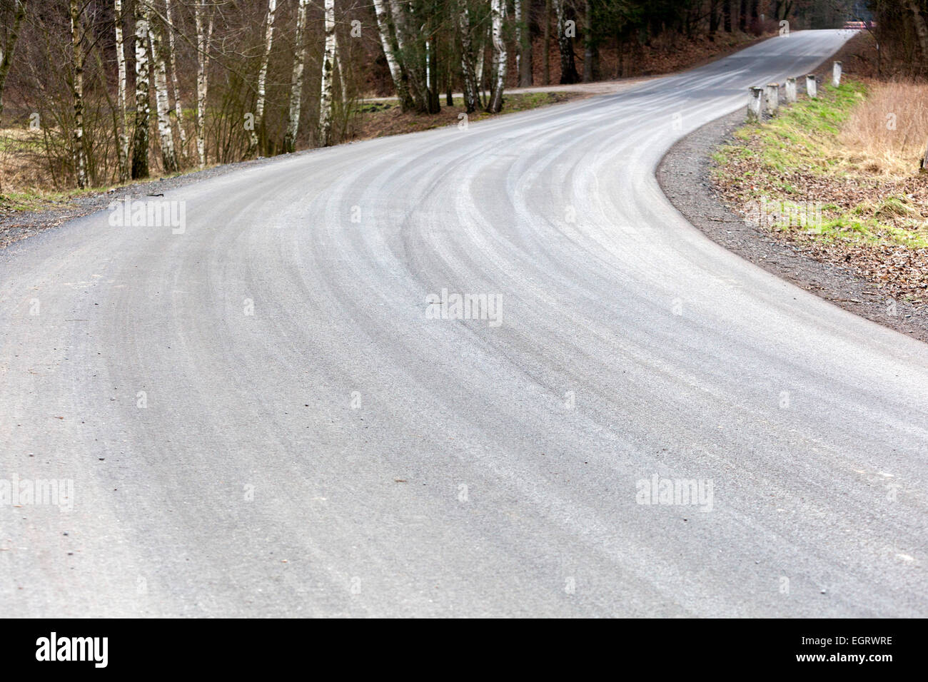 road and curve in the country Stock Photo