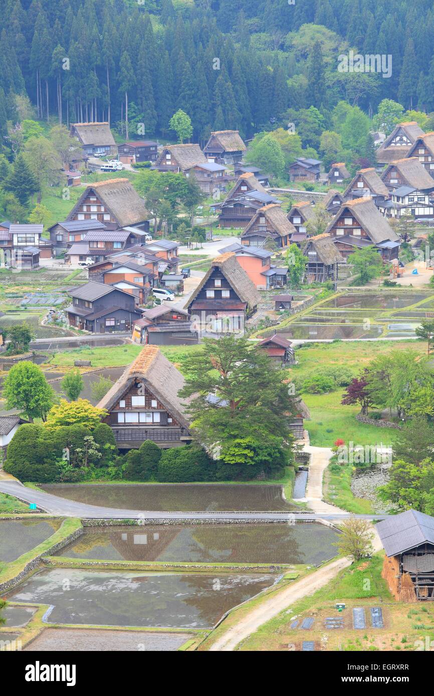 World heritage site Shirakawago, Gifu, Japan Stock Photo
