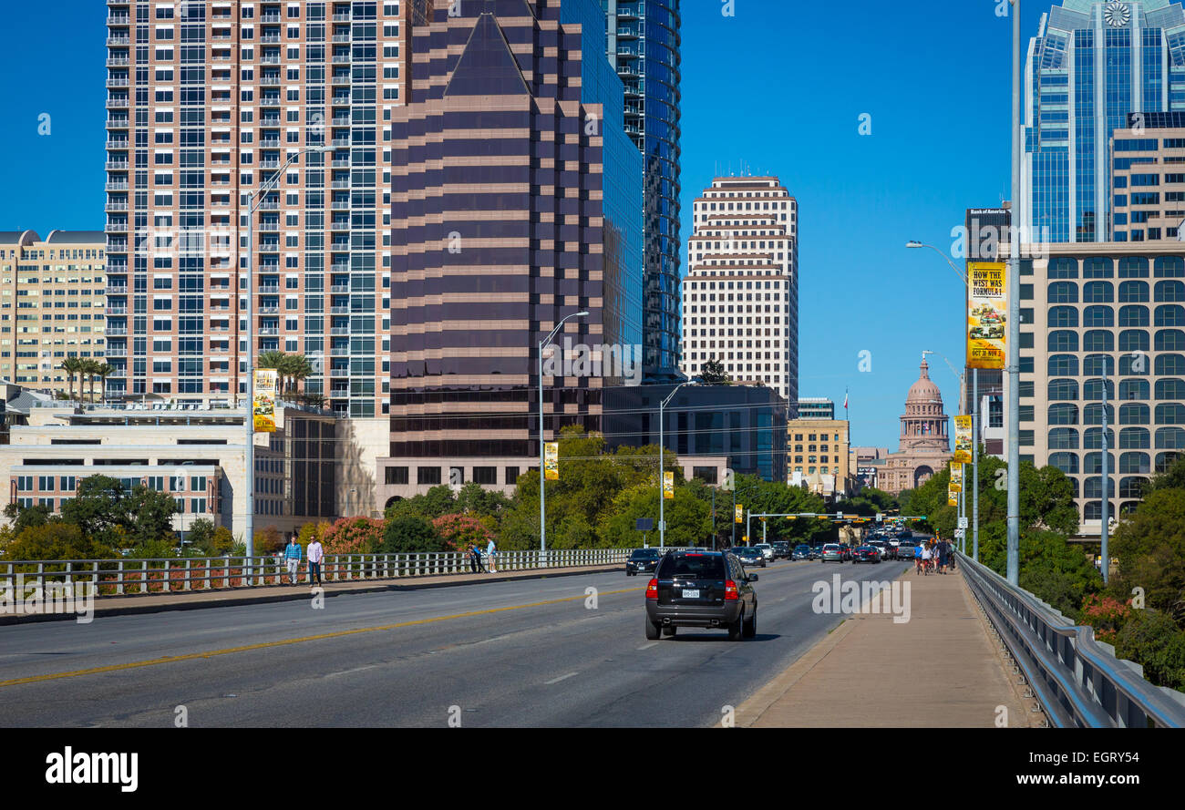 Austin is the capital of Texas and the seat of Travis County. Stock Photo