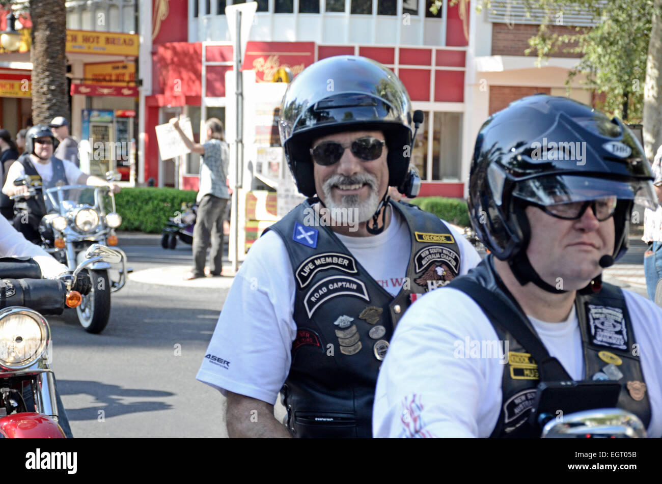 HarleyDavidson Australian National Rally 'Thunder Run' down Peel Street Tamworth. Sunday 1st HarleyDavidson Australian National Rally 'Thunder Run' down Peel Street Tamworth. Sunday 1st