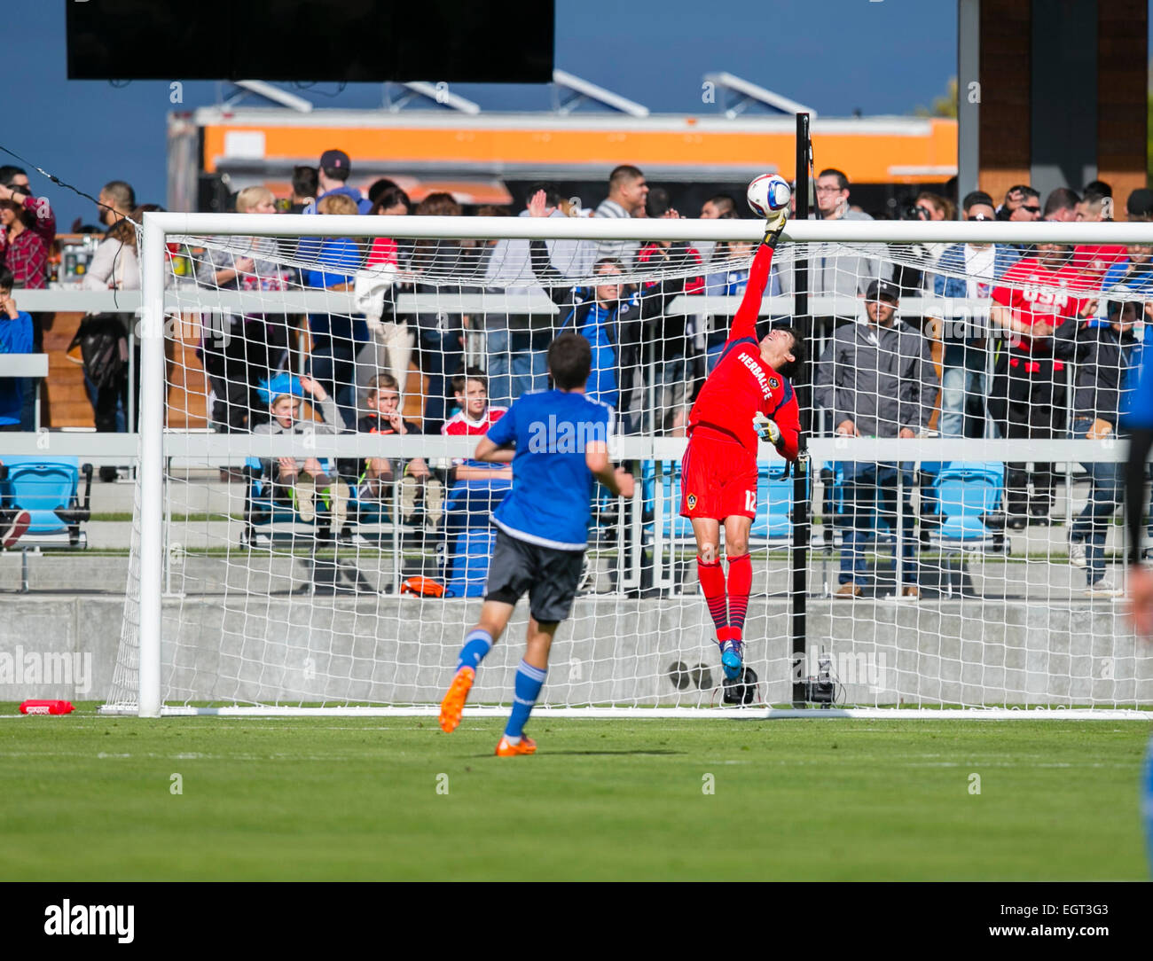 CORRECTED DATE** February 28, 2015: Los Angeles Galaxy goalkeeper Brian ...