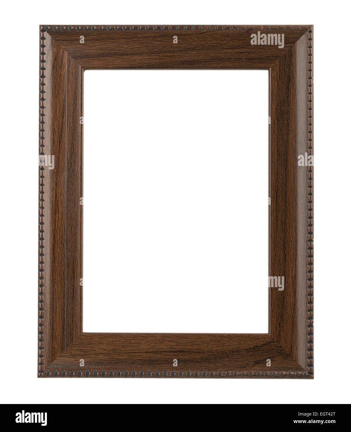 wooden picture frame isolated on white Stock Photo - Alamy