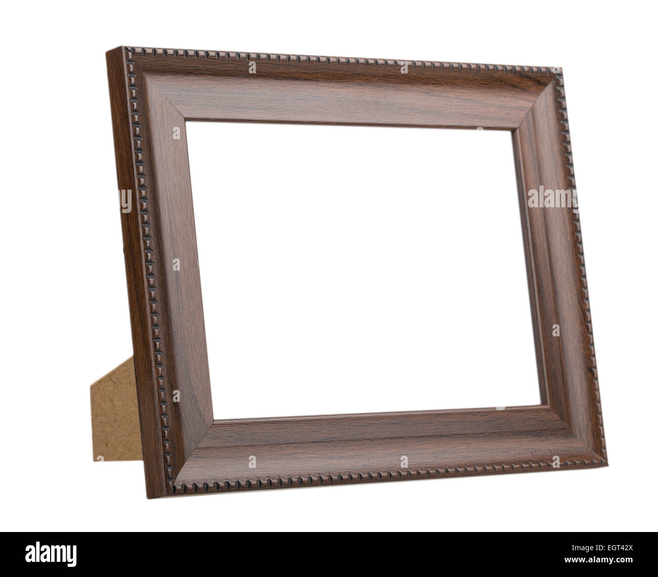 wooden picture frame isolated on white Stock Photo - Alamy