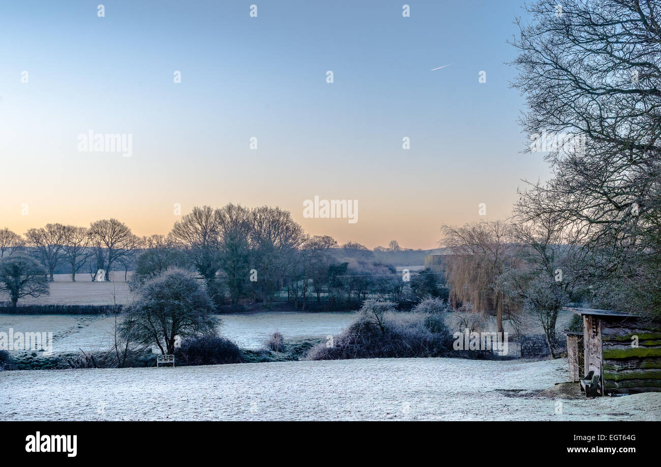 Frosty sunrise sussex hi-res stock photography and images - Alamy