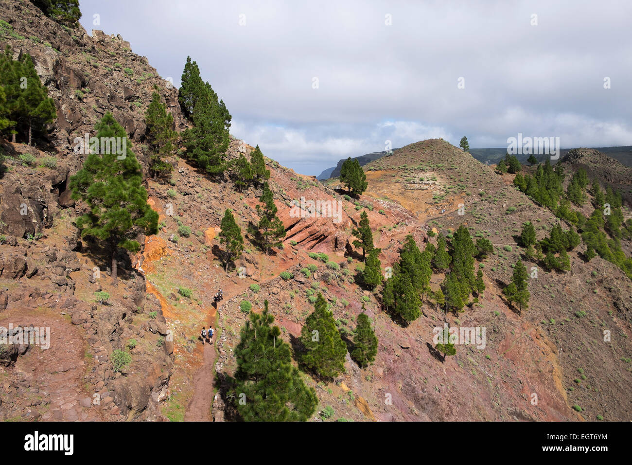 Camino La Merica trail, Valle Gran Rey, La Gomera, Canary Islands, Spain Stock Photo