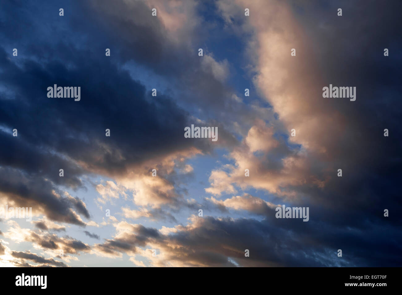 Rain clouds, nimbostratus, with sky clearing off Stock Photo Alamy