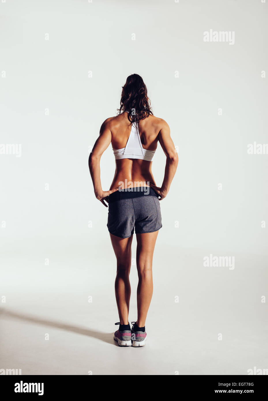 Back view female bodybuilder hi-res stock photography and images - Alamy