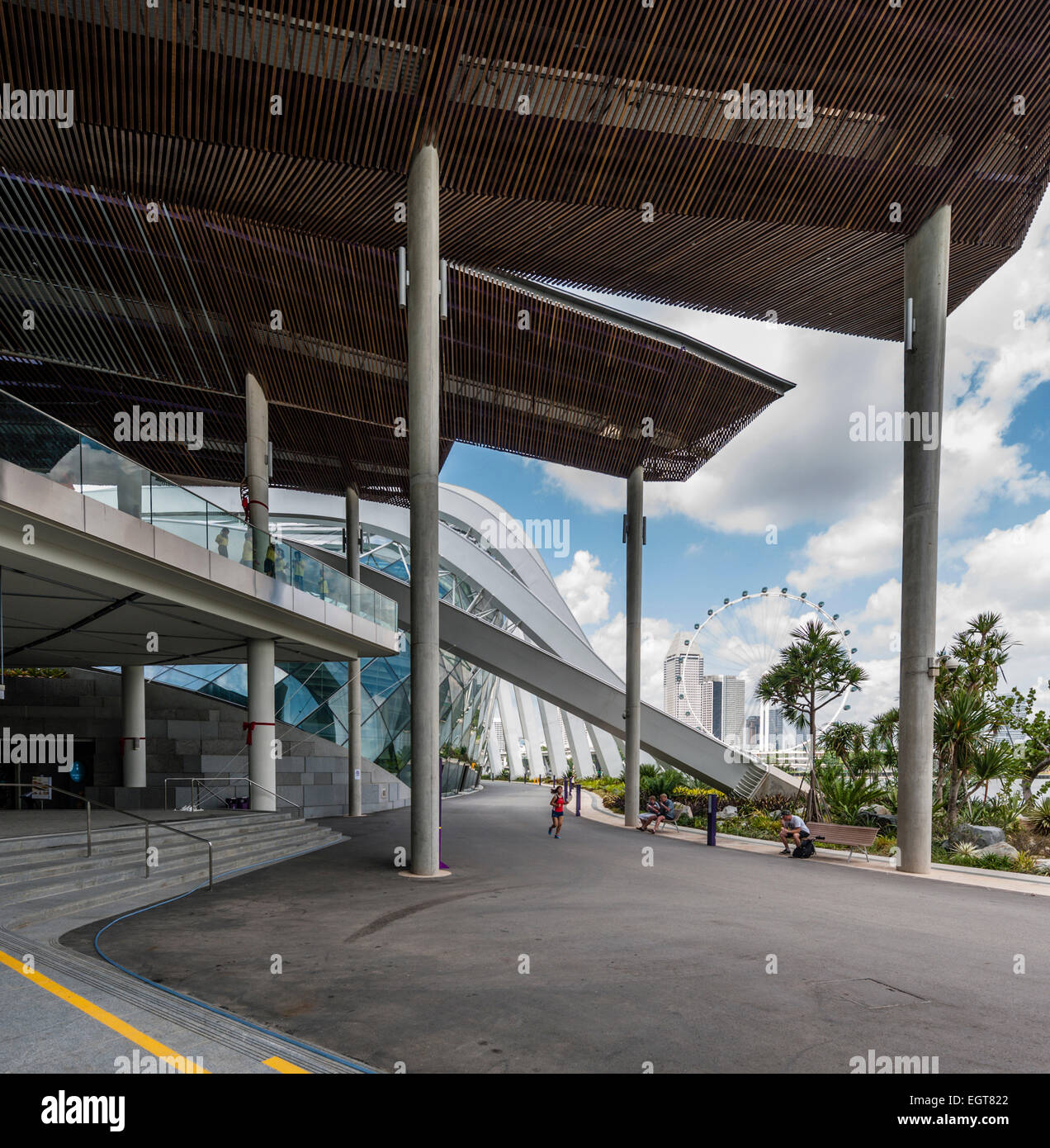 Flower dome entrance in Gardens by the Bay, Singapore