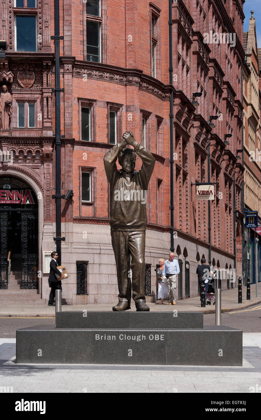 Brian Clough Statue in Nottingham, England, UK Stock Photo