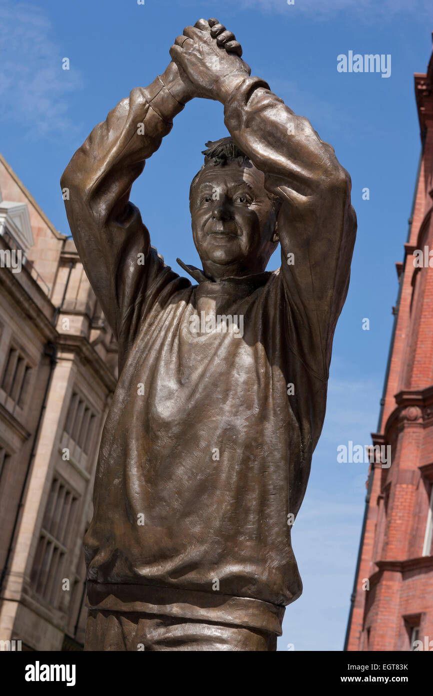 Brian Clough Statue in Nottingham, England, UK Stock Photo