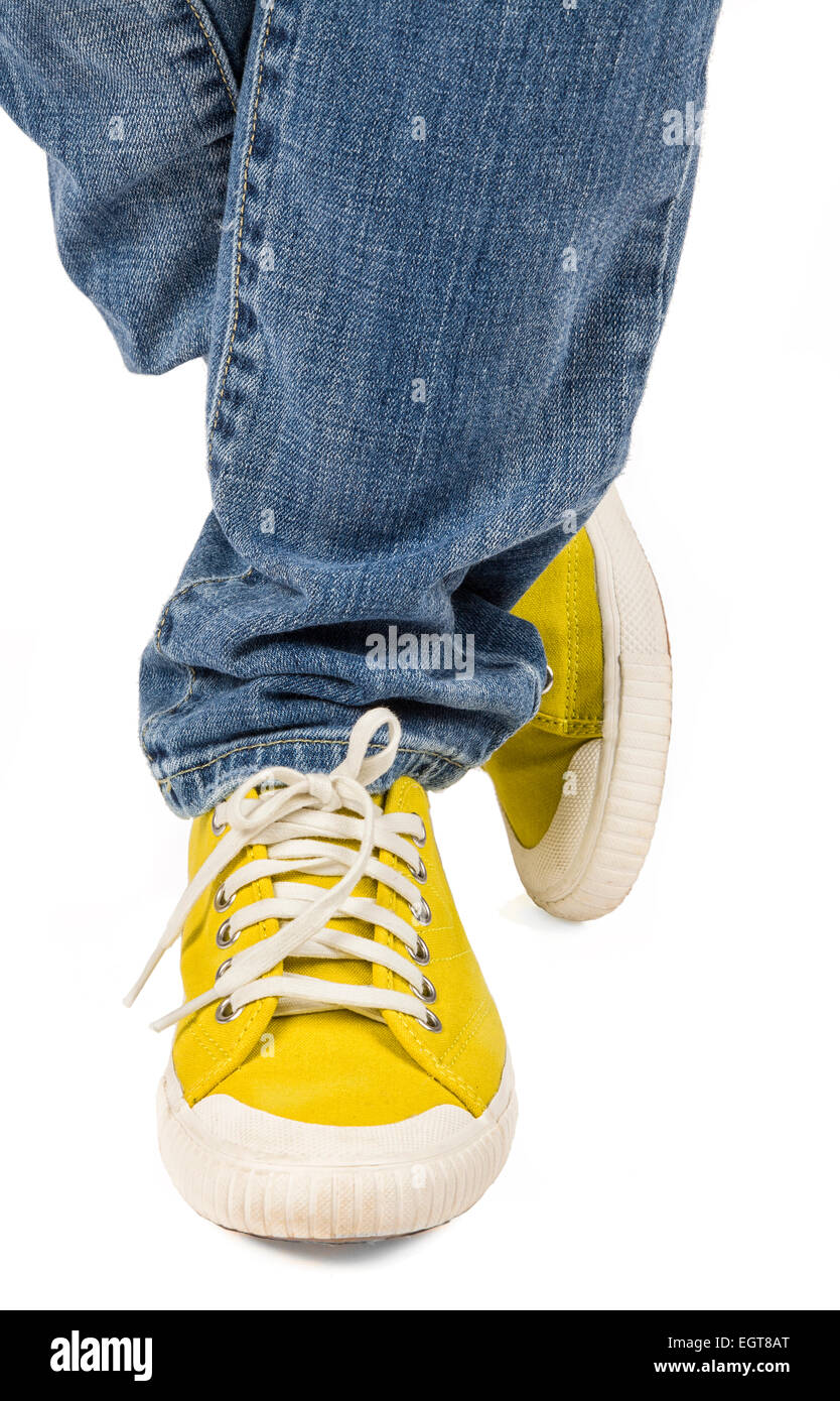yellow canvas sneakers