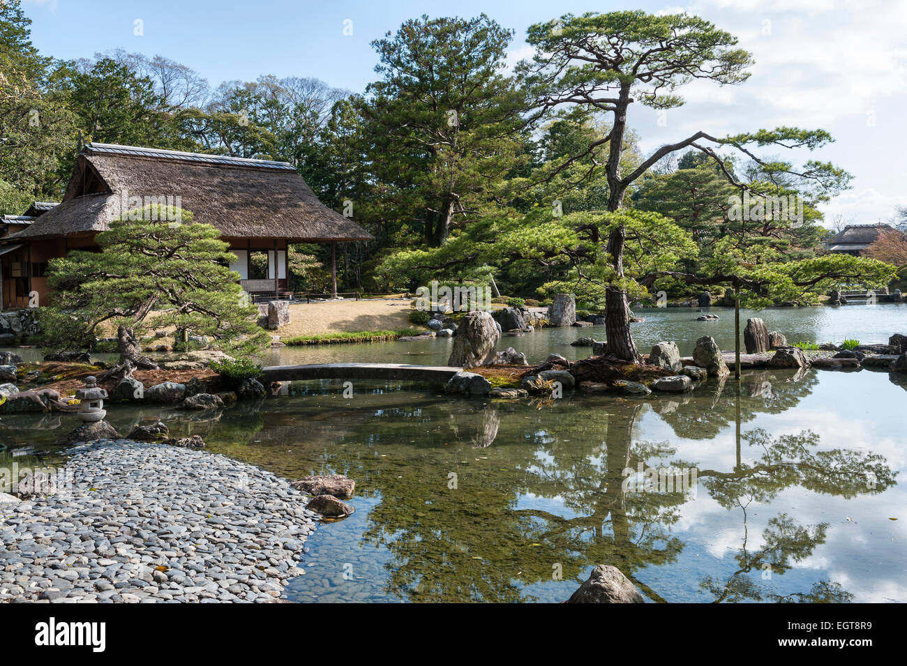 Kyoto, Japan. The gardens of the Katsura Imperial Villa (Katsura Rikyu