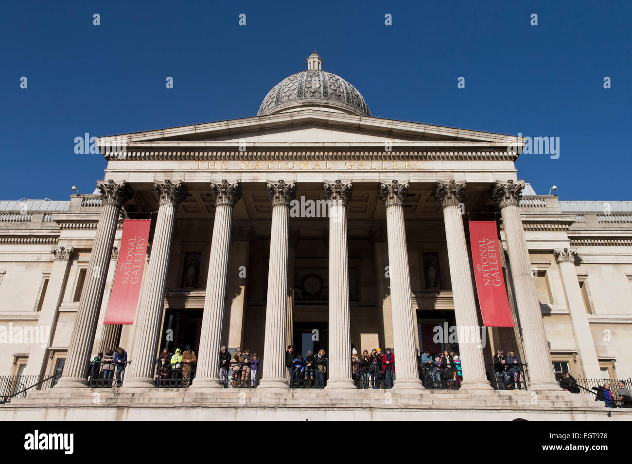 Trafalgar Square, National portrait gallery. London 2015 Stock Photo