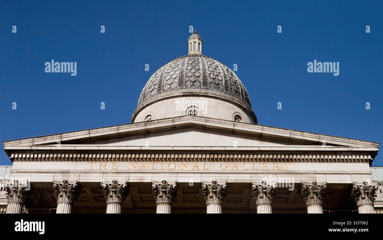 Trafalgar Square, National portrait gallery. London 2015 Stock Photo
