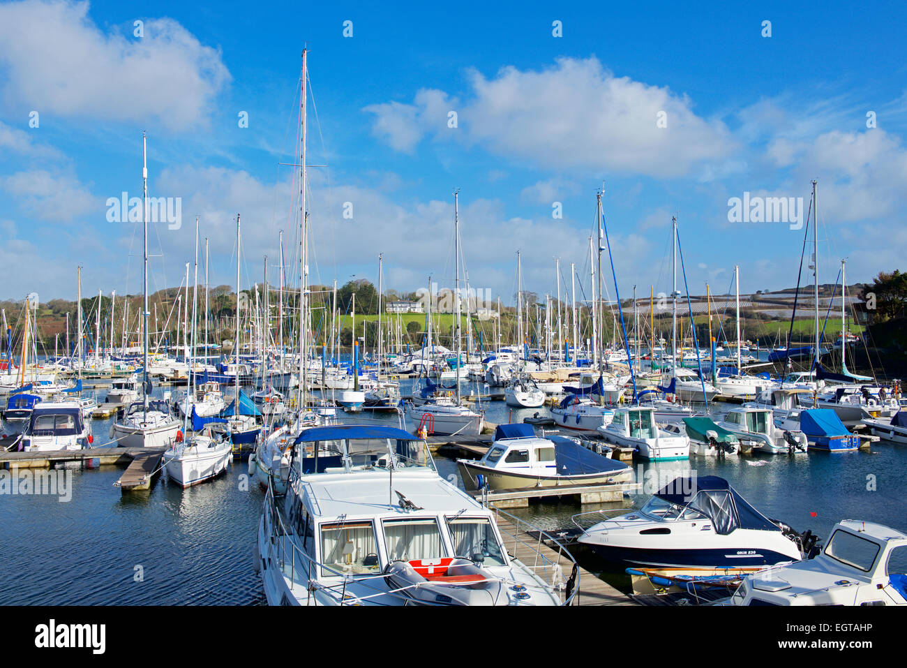 The marina, Falmouth, Cornwall, England UK Stock Photo