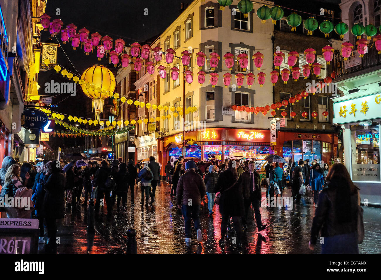 London, Chinese New Year's Eve in Chinatown Stock Photo Alamy