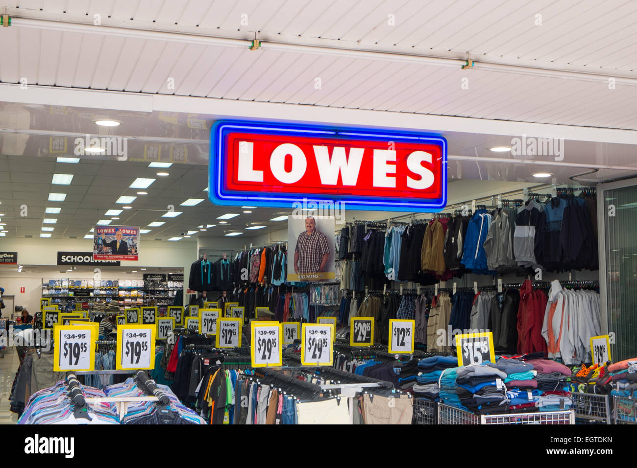 Lowes clothing store in Chatswood Sydney Australia Stock Photo