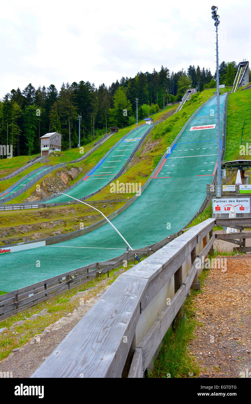 Black Forest, Baden-Württemberg Black Forest, Hinterzarten, Adlerschanze, ski jump, ski jump, jump summer conditioning Schwarzwa Stock Photo