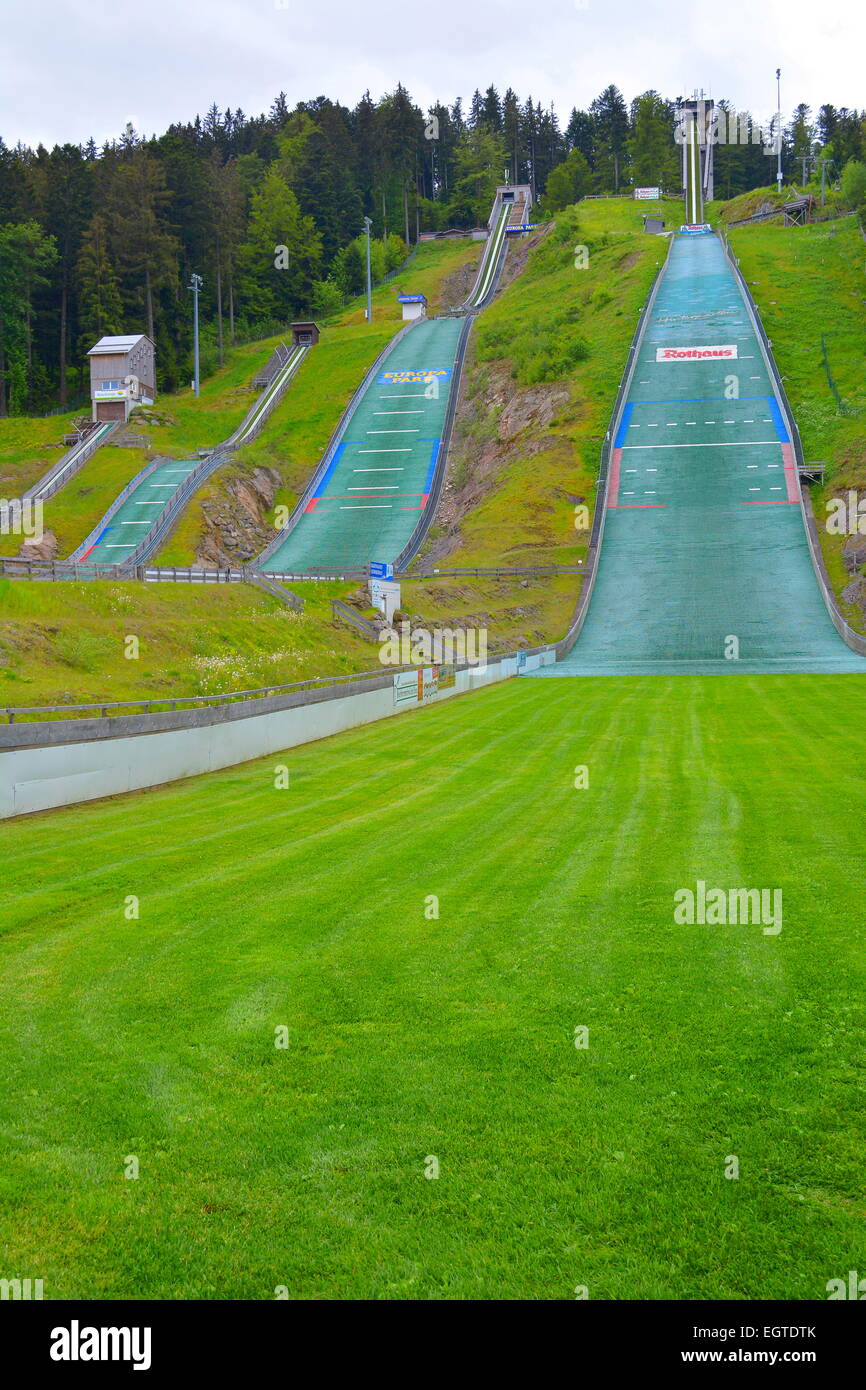 Black Forest, Baden-Württemberg Black Forest, Hinterzarten, Adlerschanze, ski jump, ski jump, jump summer conditioning Schwarzwa Stock Photo