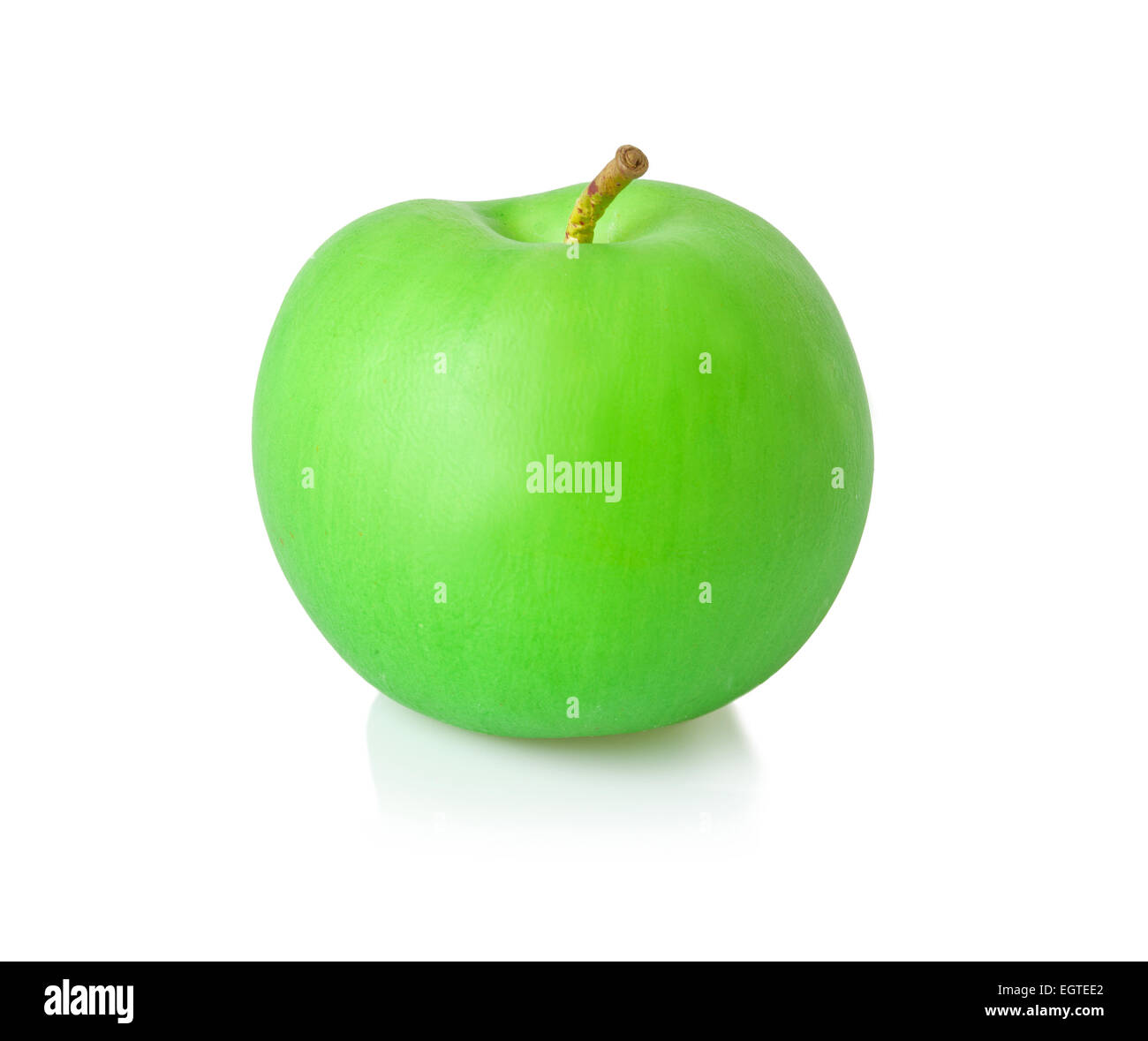 Artificial green apple isolated on white background Stock Photo Alamy