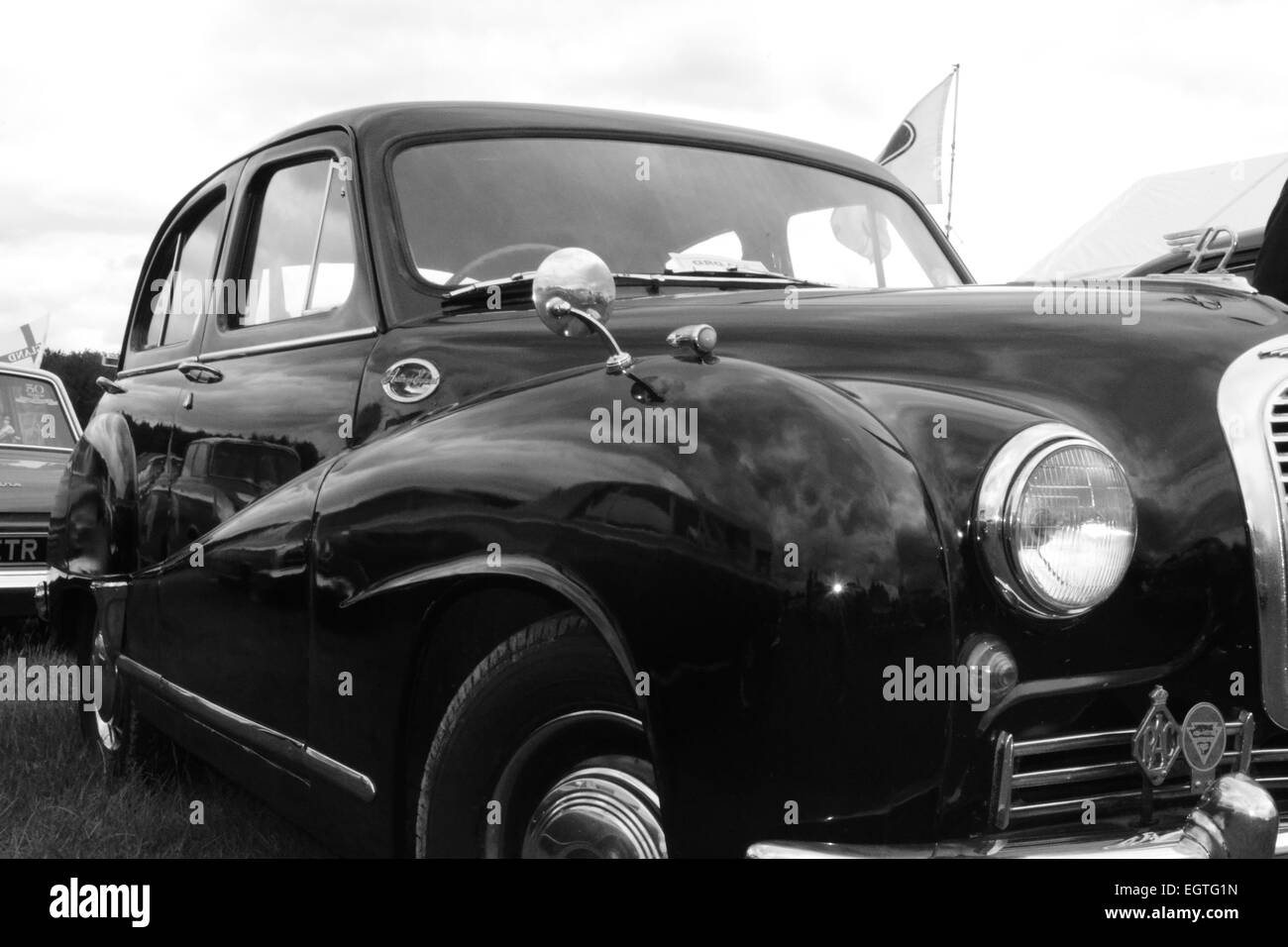 vintage car, black and white Stock Photo Alamy