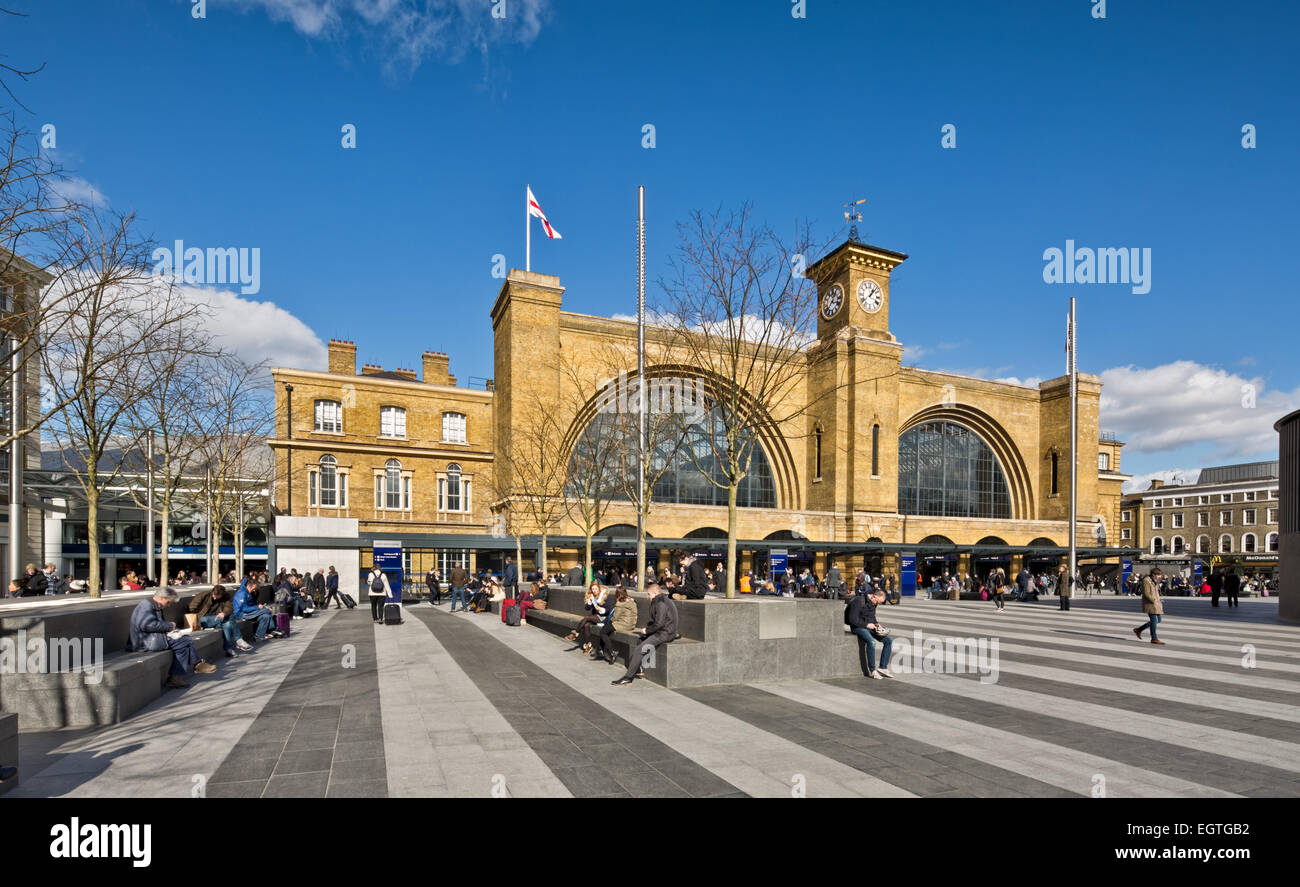 Kings Cross Square at Kings Cross Station Stock Photo