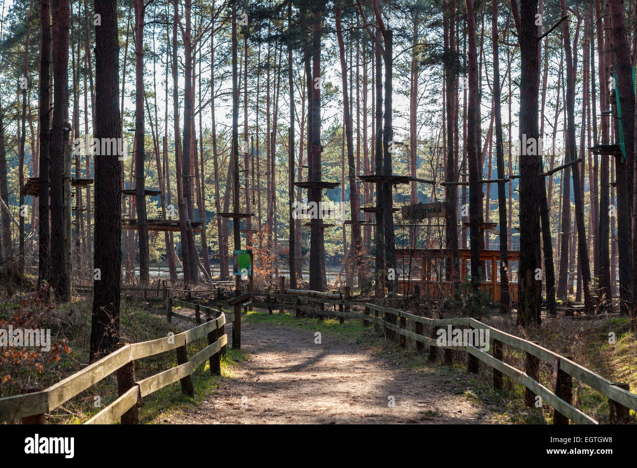 Kletterwald Schorfheide Germany - Rope Climbing course In a forest the ...
