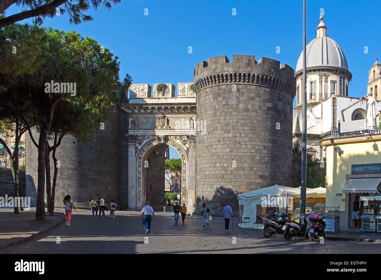 Italy Naples Porta Capuana Stock Photo - Alamy