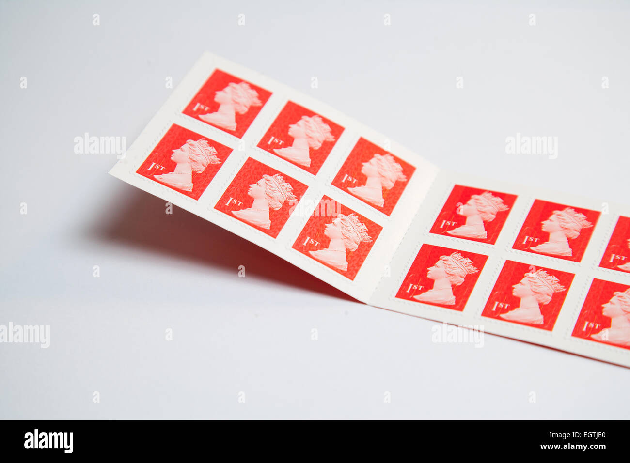 A book of UK First 1st Class stamps Stock Photo Alamy