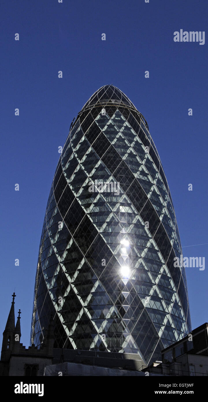 The Gherkin Building London England Stock Photo